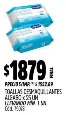 Supermercados Yaguar Desmaquillantes toallas algabo oferta
