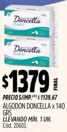 Supermercados Yaguar Doncella algodon oferta