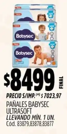 Supermercados Yaguar Babysec pañales ultrasoft oferta