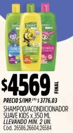 Supermercados Yaguar Suave kids shampoo/acondicionador oferta