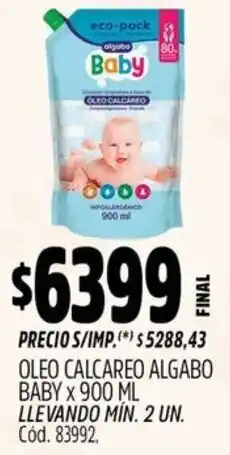 Supermercados Yaguar Algabo baby oleo calcareo oferta