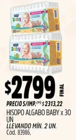 Supermercados Yaguar Algabo baby hisopo oferta