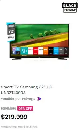 Frávega Samsung smart tv 32" oferta