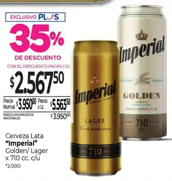 Imperial cerveza lata golden/lager