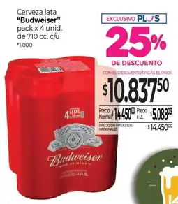 La Anonima Budweiser cerveza lata oferta