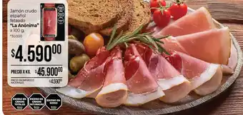 La Anonima La anónima jamón crudo español feteado oferta