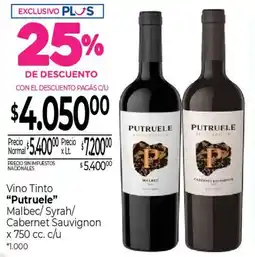 La Anonima Putruele vino tinto oferta