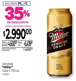 La Anonima Miller cerveza lata oferta