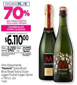 La Anonima Mumm vino espumante extra brut/ oferta