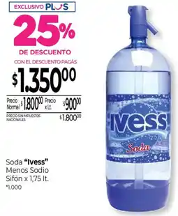 La Anonima Ivess soda menos sodio sifón oferta
