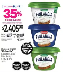 La Anonima Finlandia queso untable clásico/light/ más liviano oferta