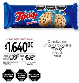 La Anonima Toddy galletitas con chips de chocolate oferta