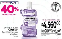 La Anonima Listerine enjuague bucal cool mint intenso oferta