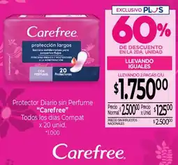 La Anonima Carefree protector diario sin perfume oferta