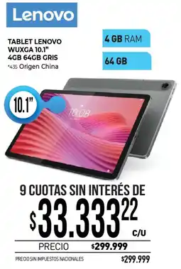 La Anonima Lenovo tablet 10.1" oferta