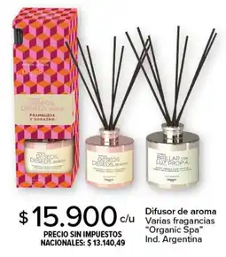 Carrefour Organic spa difusor de aroma varias fragancias oferta