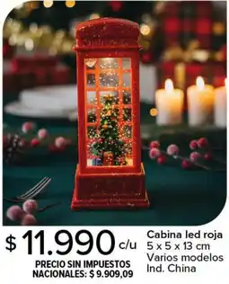 Carrefour Cabina led roja oferta