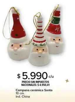 Carrefour Campana cerámica Santa oferta