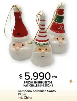 Carrefour Campana cerámica Santa oferta