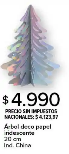 Carrefour Árbol deco papel iridescente oferta