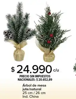 Carrefour Árbol de mesa jute/natural oferta