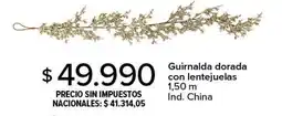Carrefour Guirnalda dorada con lentejuelas oferta