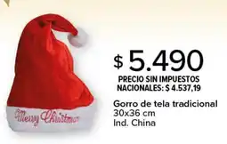 Carrefour Gorro de tela tradicional oferta