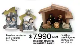 Carrefour Pesebre moderno con 3 figuras oferta