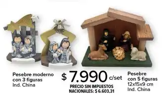 Pesebre moderno con 3 figuras