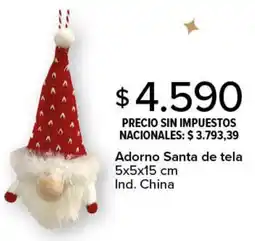 Carrefour Adorno santa de tela oferta