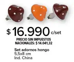 Carrefour Set adornos hongo oferta