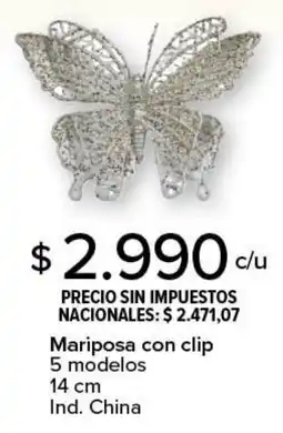 Carrefour Mariposa con clip 5 modelos oferta