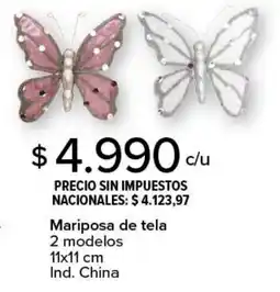 Carrefour Mariposa de tela 2 modelos oferta