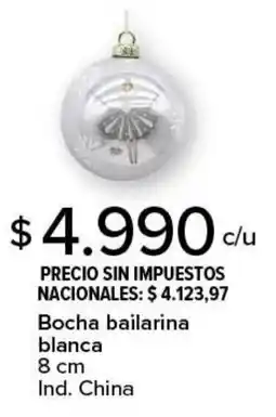 Carrefour Bocha bailarina blanca oferta