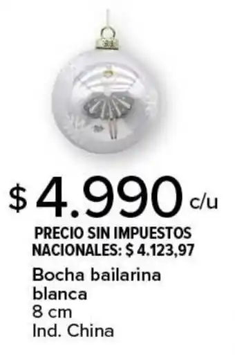 Carrefour Bocha bailarina blanca oferta
