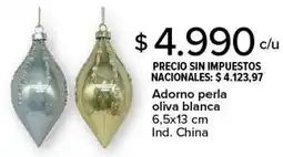 Carrefour Adorno perla oliva blanca oferta