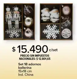 Carrefour Set 18 adornos ballerina oferta