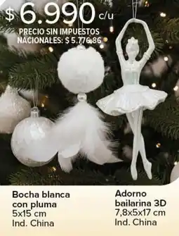Carrefour Bocha blanca con pluma oferta