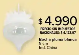 Carrefour Bocha pluma blanca oferta