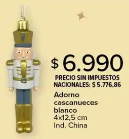 Carrefour Adorno cascanueces blanco oferta