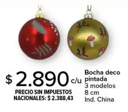 Carrefour Bocha deco pintada 3 modelos oferta