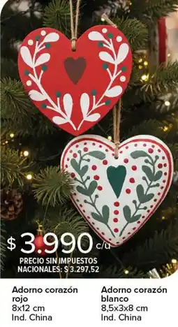Carrefour Adorno corazón rojo oferta