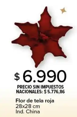 Carrefour Flor de tela roja oferta
