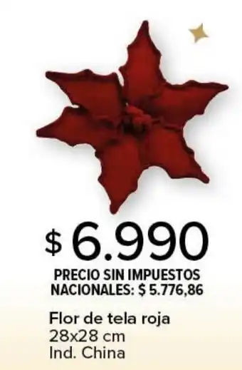 Carrefour Flor de tela roja oferta