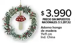 Carrefour Adorno hongo de madera oferta