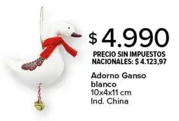 Carrefour Adorno Ganso blanco oferta