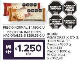 Carrefour Don miguel budín v/sabores oferta