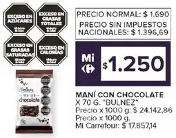 Carrefour Bulnez maní con chocolate oferta