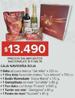 Carrefour Caja navideña roja oferta