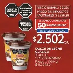 Carrefour La serenisima dulce de leche clásico oferta